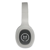 Tremors Stereo Wireless Headphones With Microphone, 3 Ft Cord, White/gray