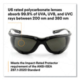 Virtua Ccs Protective Eyewear With Foam Gasket, Black/gray Plastic Frame, Gray Polycarbonate Lens