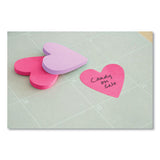 Die-cut Heart Shaped Notepads, 3" X 3", Pink/purple, 75 Sheets/pad, 2 Pads/pack