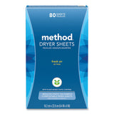 Dryer Sheets, Fresh Air, 80/box, 6 Boxes/carton