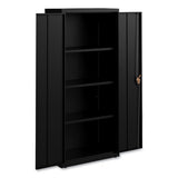 Fully Assembled Storage Cabinets, 3 Shelves, 30" X 15" X 66", Black