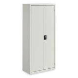 Fully Assembled Storage Cabinets, 3 Shelves, 30" X 15" X 66", Light Gray