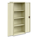Fully Assembled Storage Cabinets, 3 Shelves, 30" X 15" X 66", Putty