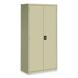 Fully Assembled Storage Cabinets, 5 Shelves, 36" X 18" X 72", Putty