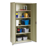 Fully Assembled Storage Cabinets, 5 Shelves, 36" X 18" X 72", Putty