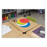 Self Stick Dry Erase Circles, 10 X 10, Blue/green/red/white/yellow Surface, 10/pack