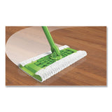 Sweeper Mop, 10 X 4.8 White Cloth Head, 46" Silver/green Aluminum/plastic Handle