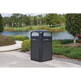 Receptacle,dome,50gal,bk