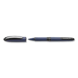 One Business Rollerball Pen, Stick, Fine 0.6 Mm, Black Ink, Dark Blue/black Barrel, 10/box