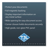 Easy Load Magnetic Pocket With Corner Closure, 14 X 11, Clear Frame, 5/pack