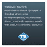 Kang Magnetic Closure Repositionable Pocket, 14 X 11, Clear Frame, 5/pack