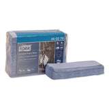 Industrial Paper Wiper, 4-ply, 12.8 X 16.4, Unscented, Blue, 90/pack, 5 Packs/carton