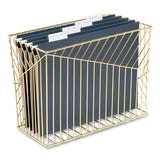 Vena Hanging File Basket, Letter Size, 6.85" Long, Gold