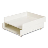 Juliet Paper Tray, 1 Section, Holds 11" X 8.5" Files, 10 X 12.25 X 2.5, White