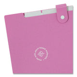 U Eco Six-pocket Expandable Folder, 4.5" Expansion, 6 Sections, Snap Button Closure, 1/6-cut Tabs, Letter Size, 3/pack