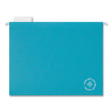 U Eco Hanging File Folders, Letter Size, 1/5-cut Tabs, Assorted, 12/pack