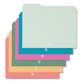 U Eco Poly File Folders, 1/3 Cut Tabs: Assorted, Letter Size, 0.5" Expansion, Assorted Colors, 24/pack