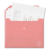 U Eco Document Holder, 0.59" Expansion, 1 Section, Snap Button Closure, Letter Size, Assorted Colors, 10/pack