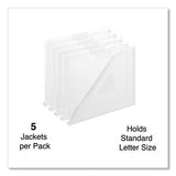 Project Poly Jackets, Letter Size, Clear, 5/pack