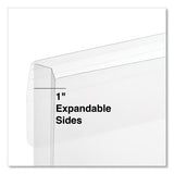 Side Opening Poly Envelopes, 1" Expansion, Letter Size, Clear, 10/pack