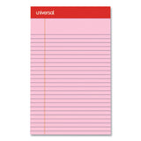 Perforated Ruled Writing Pads, Narrow Rule, Red Headband, 50 Assorted Pastels 5 X 8 Sheets, 6/pack