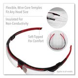 Avatar Safety Glasses, Red/black Polycarbonate Frame, Clear Polycarbonate Lens