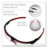 Avatar Safety Glasses, Black/red Polycarbonate Frame, Gray Polycarbonate Lens