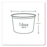Round Deli Pots, 16 Oz, 4.6 Diameter X 3"h, Clear, Plastic, 500/carton