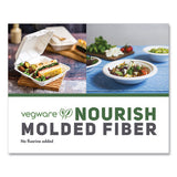 Nourish Molded Fiber Takeout Containers, 3-compartment, 8 X 9 X 2, White, Sugarcane, 200/carton