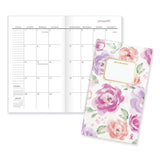 Badge Floral Two-year Monthly Planner, Floral Artwork, 6.25 X 3.75, Rose/purple/orange Cover, 24-month (jan-dec): 2024-2025
