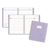 Badge Geo Weekly/monthly Planner, Geometric Artwork, 11 X 9.25, Purple/white/gold Cover, 13-month (jan To Jan): 2024 To 2025