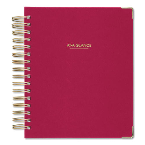Harmony Daily Hardcover Planner, 8.75 X 7, Berry, 2022