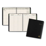 Recycled Weekly-monthly Appointment Book, 8.5 X 5.5, Black, 2021