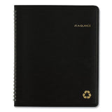 Recycled Monthly Planner, 8.75 X 7, Black, 2021