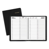 Two-person Group Daily Appointment Book, 11 X 8, Black, 2021
