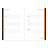 One-day-per-page Planning Notebook, 9 X 6, Dark Gray-orange, 2022