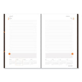 One-day-per-page Planning Notebook, 9 X 6, Dark Gray-orange, 2022