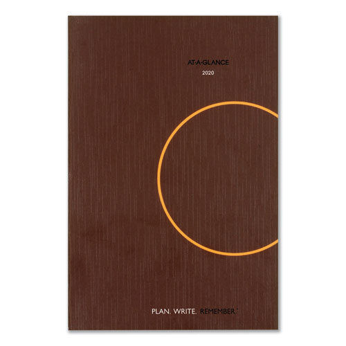 One-day-per-page Planning Notebook, 9 X 6, Dark Gray-orange, 2022