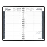 Daily Appointment Book With 15-minute Appointments, 8 X 5, Black, 2021