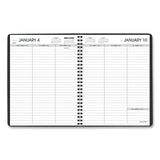 Weekly Planner Ruled For Open Scheduling, 8.75 X 6.75, Black, 2021