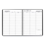 Weekly Appointment Book, 11 X 8.25, Black, 2021-2022