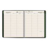 Recycled Weekly-monthly Classic Appointment Book, 11 X 8.25, Green, 2021