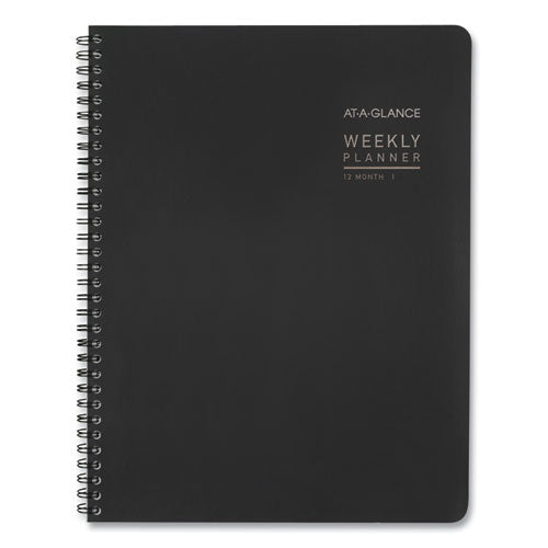 Contemporary Lite Weekly-monthly Planner, 11 X 8.25, Black, 2022