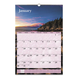 Scenic Monthly Wall Calendar, 15.5 X 22.75, 2021