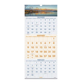 Scenic Three-month Wall Calendar, 12 X 27, 2021