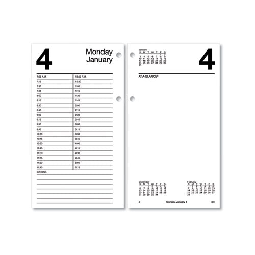 Large Desk Calendar Refill, 4.5 X 8, White, 2021
