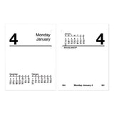 Compact Desk Calendar Refill, 3 X 3.75, White, 2021