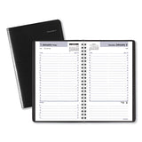 Daily Appointment Book With15-minute Appointments, 8.5 X 5.5, Black, 2021