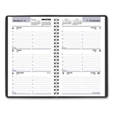 Block Format Weekly Appointment Book, 8.5 X 5.5, Black, 2021