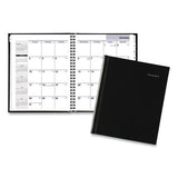 Hard-cover Monthly Planner, 8.5 X 7, Black, 2021